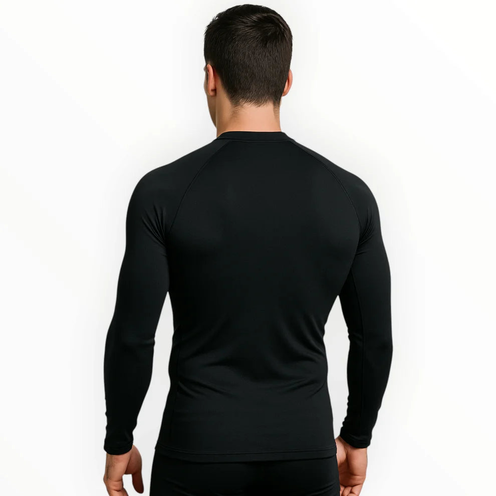 SONECS Men’s Swimming Rashguard T-Shirt Black | UV Protection Swimwear