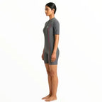 SONECS Women’s BoyLeg Swimsuit Black Grey | Athletic One Piece Swimwear