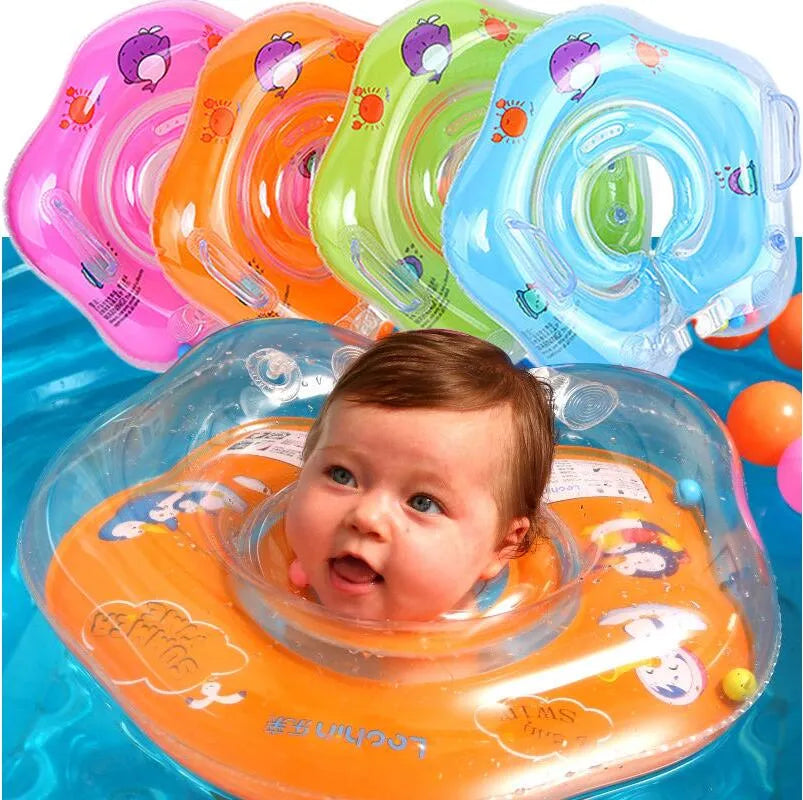 SONECS Inflatable Baby Swimming Neck Tube – MultiColour Safety Float