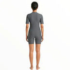 SONECS Women’s BoyLeg Swimsuit Black Grey | Athletic One Piece Swimwear
