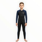 SONECS Boys Full Length 1Pc Swimsuit – Black/Navy Kids Swimwear