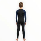 SONECS Boys Full Length 1Pc Swimsuit – Black/Navy Kids Swimwear