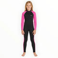 SONECS Girls Full Length 1Pc Swimsuit Black Pink | Kids UV Protection Swimwear
