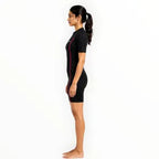 SONECS Women’s BoyLeg Swimsuit Black Pink | Athletic One Piece Swimwear