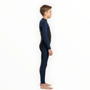 SONECS Boys Full Length 1Pc Swimsuit – Black/Navy Kids Swimwear